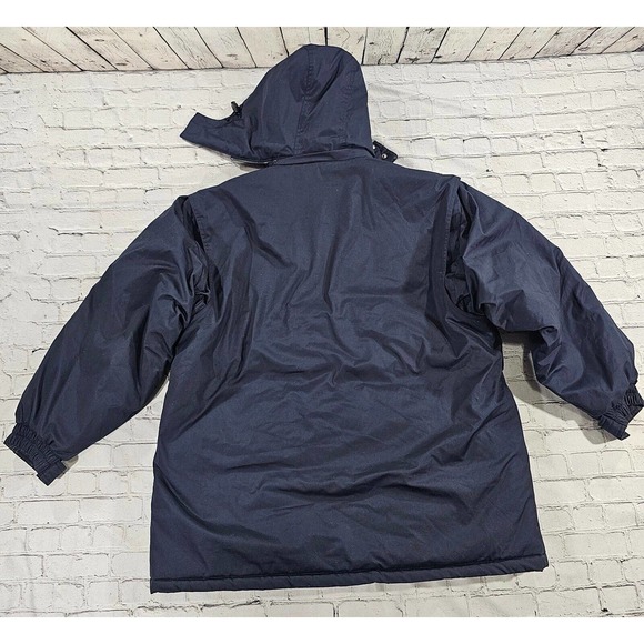 Red Kap Heavyweight Parka Hooded RESURGENS Water Repellent JP70 Blue MENS SZ XL - Picture 8 of 10